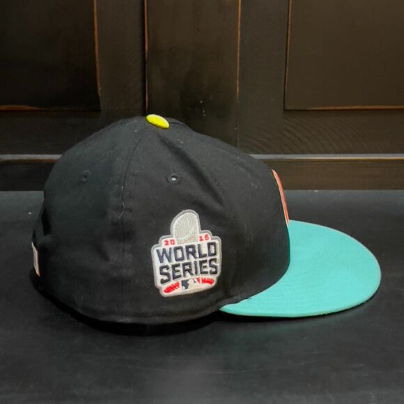 Chicago Cubs 2016 World Series New Era 59Fifty Fitted Hat Black Mint Size 7 1/2 - Picture 4 of 10